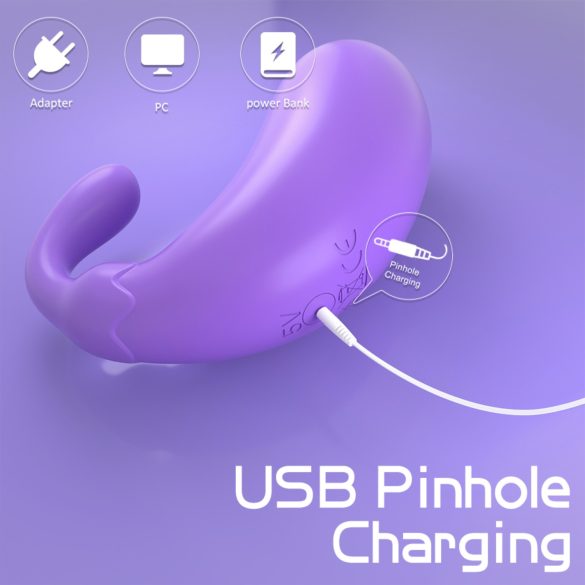 Sex HD - vibrační vajíčko ve tvaru lilku - fialové