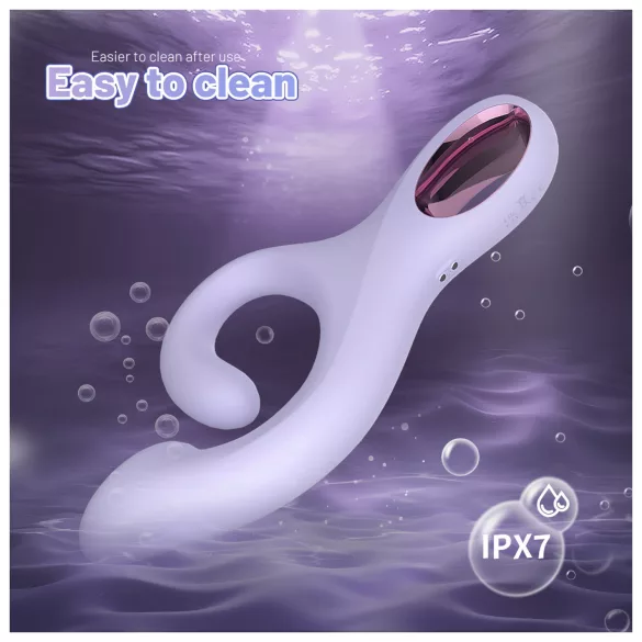 Sex HD - G-bod vibrační strojek s raménkem na klitoris (fialový)