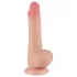Sliding-Skin - dvouvrstvé dildo s přísavkou - 19,5 cm (tělová barva)