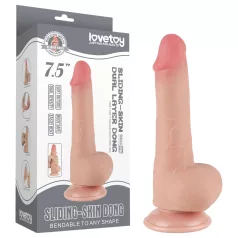   Lovetoy - realistické dildo s varlaty - dvouvrstvé - 20 cm - tělová barva