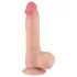 Lovetoy - realistické dildo s varlaty - dvouvrstvé - 20 cm - tělová barva