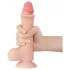 Lovetoy - realistické dildo s varlaty - dvouvrstvé - 20 cm - tělová barva