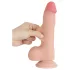 Lovetoy - realistické dildo s varlaty - dvouvrstvé - 20 cm - tělová barva
