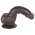 Lovetoy - realistický dildo s varlaty - dvouvrstvý, 19,5 cm, hnědý