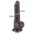 Lovetoy - realistický dildo s varlaty - dvouvrstvý, 19,5 cm, hnědý