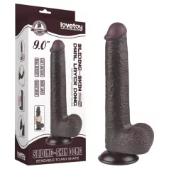   Lovetoy - realistický dildo s přísavkou - dvouvrstvý - 20,8 cm - hnědý