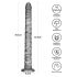 Lovetoy King Sized - extra velký vibrátor - 40,5 cm (šedý)