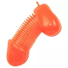   Roomfun - vtipný přívěsek na klíče ve tvaru penisu (oranžový)