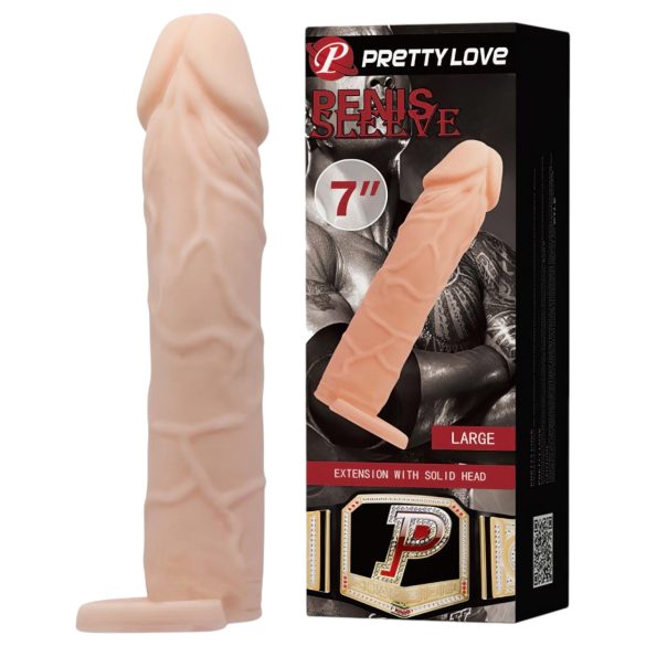 Pretty Love - vibrační nástavec na penis (přírodní)