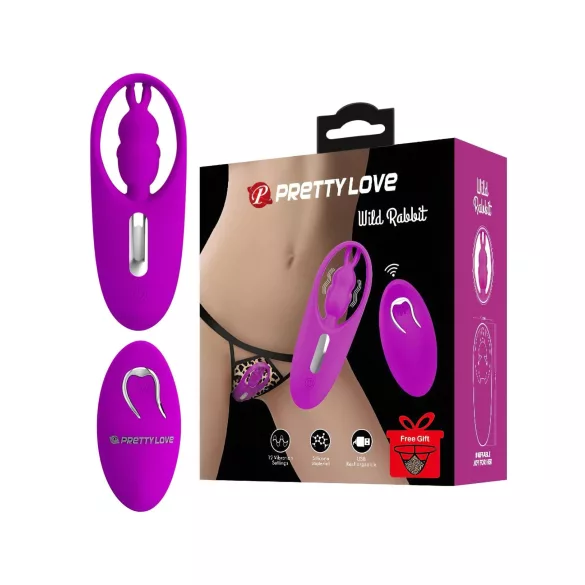 Pretty Love - vibrátor s králičími oušky - stimulátor klitorisu - růžový