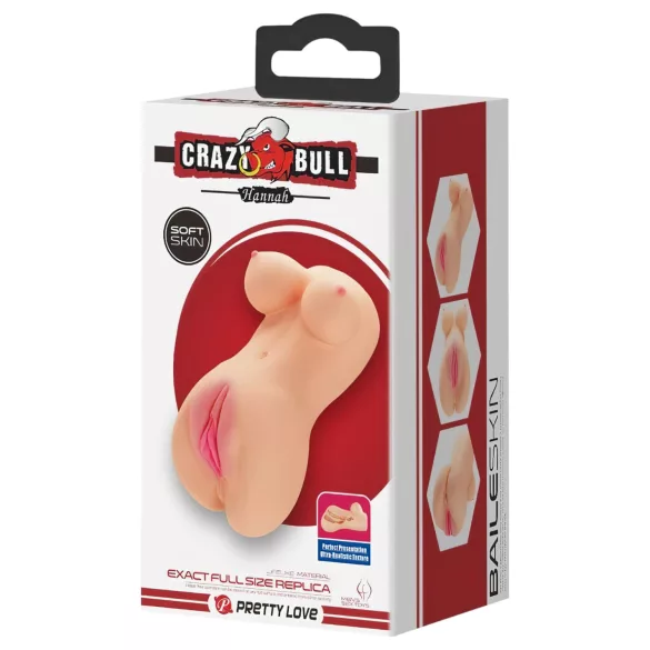 Crazy Bull - realistická mini vagína - přírodní barva