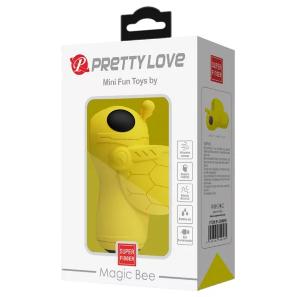 Pretty Love - vibrační prstový stimulátor klitorisu - žlutý