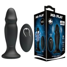   MR. PLAY - anální vibrátor s dálkovým ovládáním - akumulátorový - černý