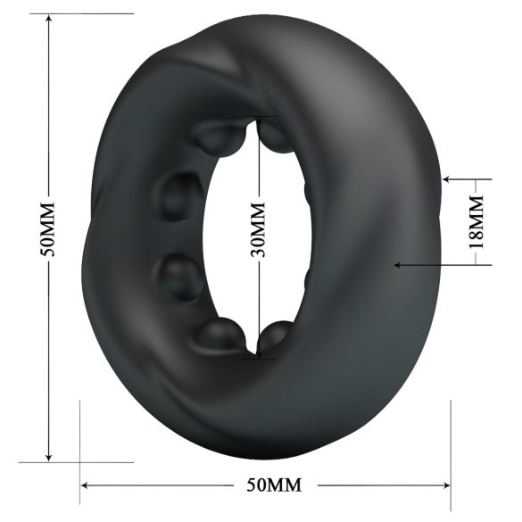 Crazy Bull - vibrační erekční kroužek - černý