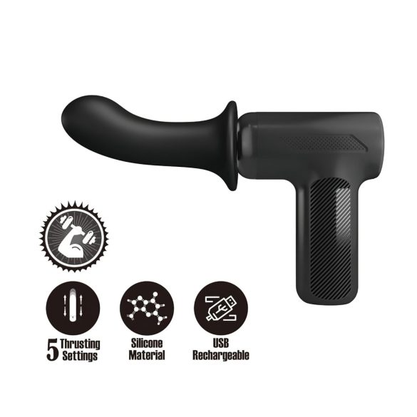 Pretty Love - vibrátor s pohyblivou hlavicí - černý