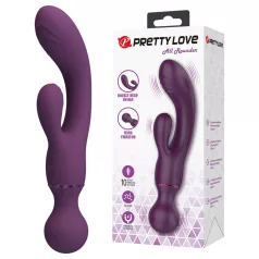   Pretty Love All Rounder - dvojitý vibrátor na G‑bod a klitoris (fialový)