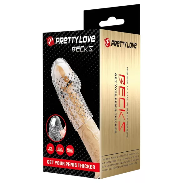 Pretty Love Becks - návlek na penis - transparentní