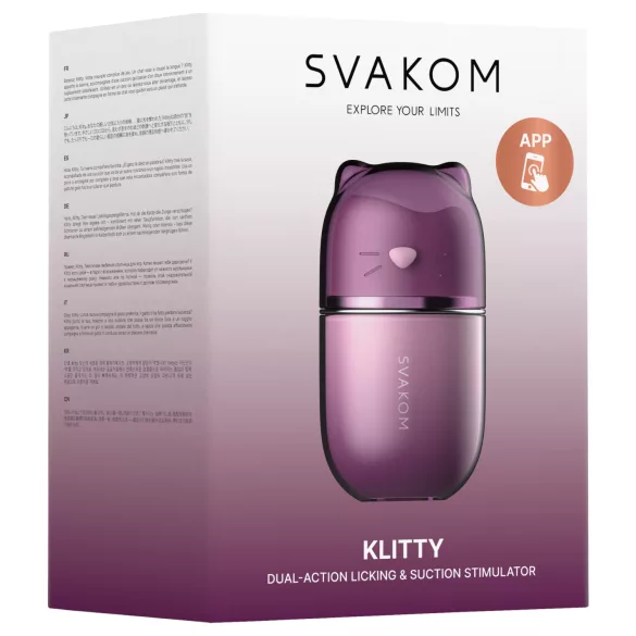 Svakom Klitty - Aplikací řízený sávací a lízací stimulátor klitorisu