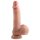 Dual Density – realistické dildo s přísavkou a varlaty - 18 cm (přírodní)