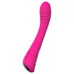   Sex HD Sunshine - vibrátor na G-bod s drážkami - dobíjecí - růžový