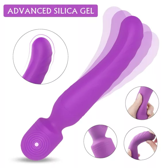 Sex HD Iris - vibrační masážní pomůcka s ohřevem, 2 motory - fialová