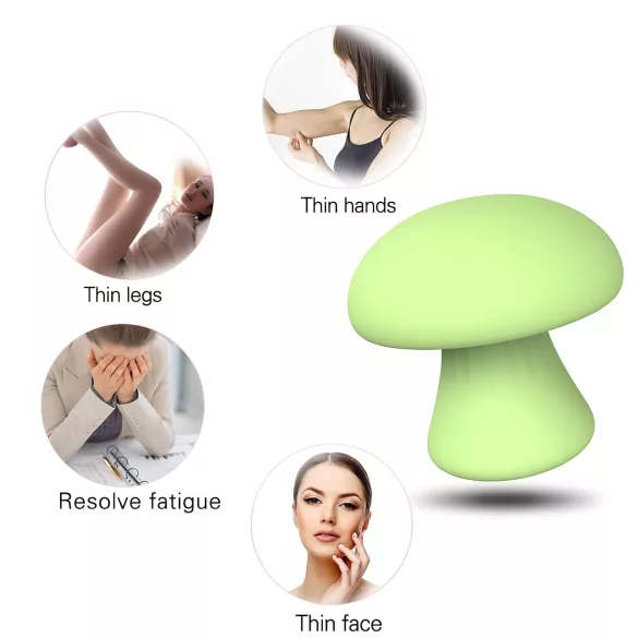 Magic Mushroom - akumulátorový vibrátor na obličej (zelený)