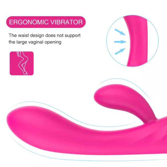 Sex HD Muses - vibrátor s ohřevem a vibracemi - vodotěsný, dobíjecí, růžový
