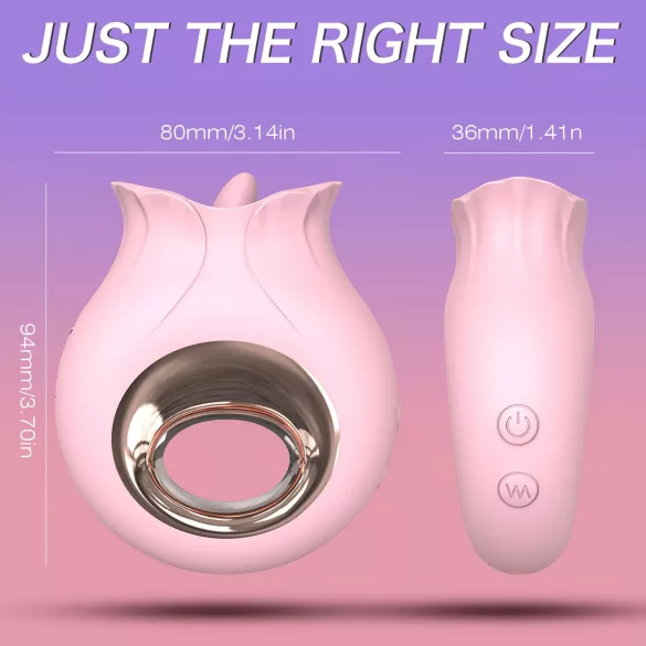 Sex HD - lízací vibrátor - stimulace klitorisu - silikon růžový
