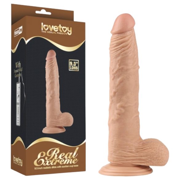 Lovetoy Real Extreme - dildo s přísavkou - 24 cm