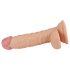 Lovetoy Real Extreme - přísavkový G-bod dilda s varlaty - 19 cm (přírodní)