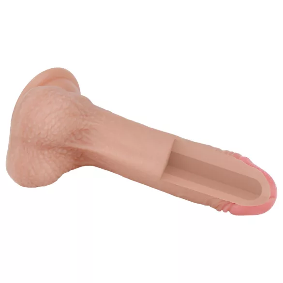 Lovetoy Nature Cock - realistické dvojvrstvé dildo - 18 cm - tělová barva