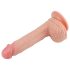 Realistický Dildo Lovetoy 21 cm - Světlý, s přísavkou