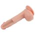 Realistický Dildo Lovetoy 21 cm - Světlý, s přísavkou