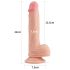 Realistický Dildo Lovetoy 21 cm - Světlý, s přísavkou