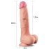 Realistický dvojvrstvý dildo - 25cm (naturál)