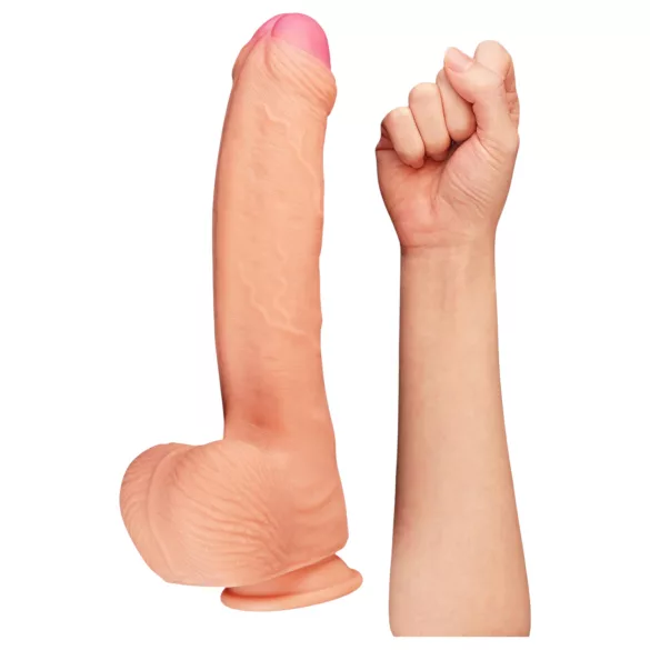 Lovetoy Nature Cock - realistické dildo - dvouvrstvé - 28 cm - tělová barva