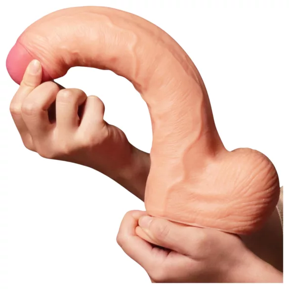 Lovetoy Nature Cock - realistické dildo - dvouvrstvé - 28 cm - tělová barva