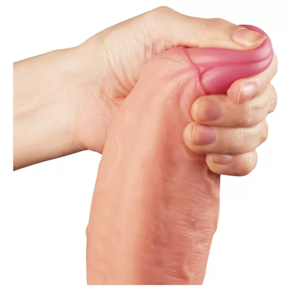 Lovetoy Nature Cock - realistické dildo - dvouvrstvé - 28 cm - tělová barva