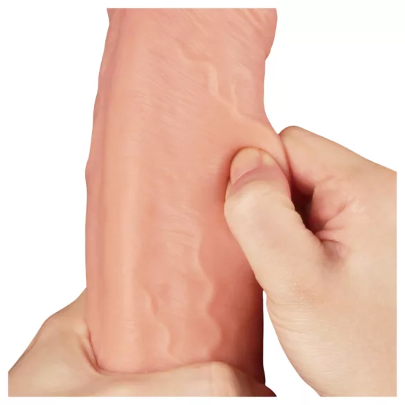 Lovetoy Nature Cock - realistické dildo - dvouvrstvé - 28 cm - tělová barva