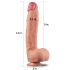 Lovetoy Nature Cock - dvouvrstvý realistický dildo - 30 cm (přírodní)
