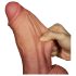 Lovetoy - dvouvrstvý realistický dildo - 26cm (přírodní)