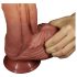 Lovetoy - dvouvrstvý realistický dildo - 26cm (přírodní)