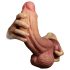 Lovetoy - dvouvrstvý realistický dildo - 26cm (přírodní)