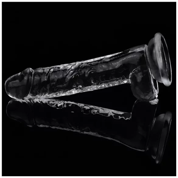 Lovetoy Flawless Clear - dildo s přísavkou - 19 cm (průhledné)