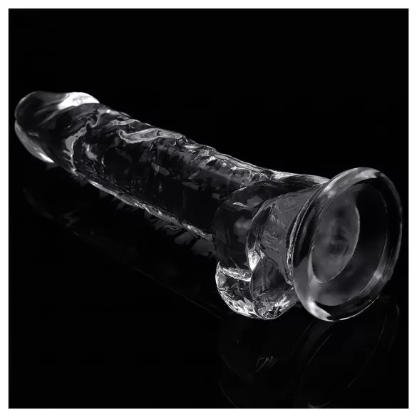Lovetoy Flawless Clear - dildo s přísavkou - 19 cm (průhledné)