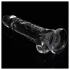 Lovetoy Flawless Clear - dildo s přísavkou - 19 cm (průhledné)