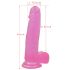 Lovetoy Jelly Studs - přísavný dildo 20cm (růžový)