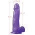 Lovetoy - dildo s přísavkou - 20 cm - fialová