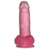 Lovetoy - dildo s přísavkou - gelový, růžový, 15 cm