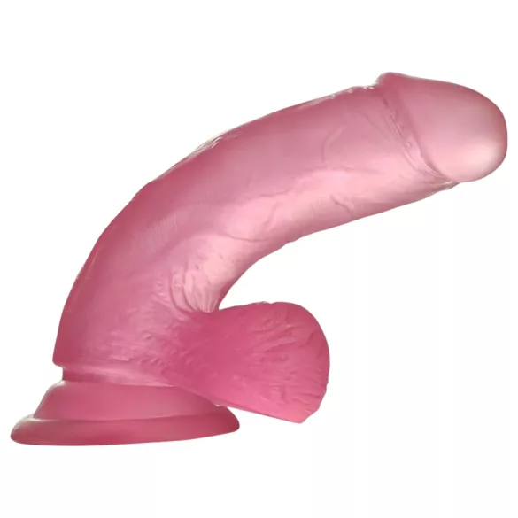 Lovetoy - dildo s přísavkou - gelový, růžový, 15 cm